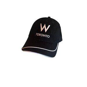 Black Toronto "W" Hotel Embroidered Baseball Cap Adjustable Size